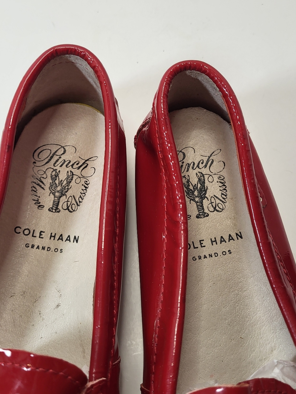 Cole Haan Pinch Maine Classic Red Patent Leather Penny Loafers Size 9.5 - Picture 8 of 15